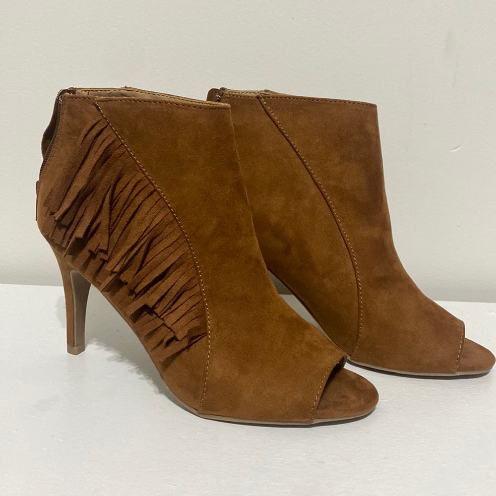 Fringe Suede Heels